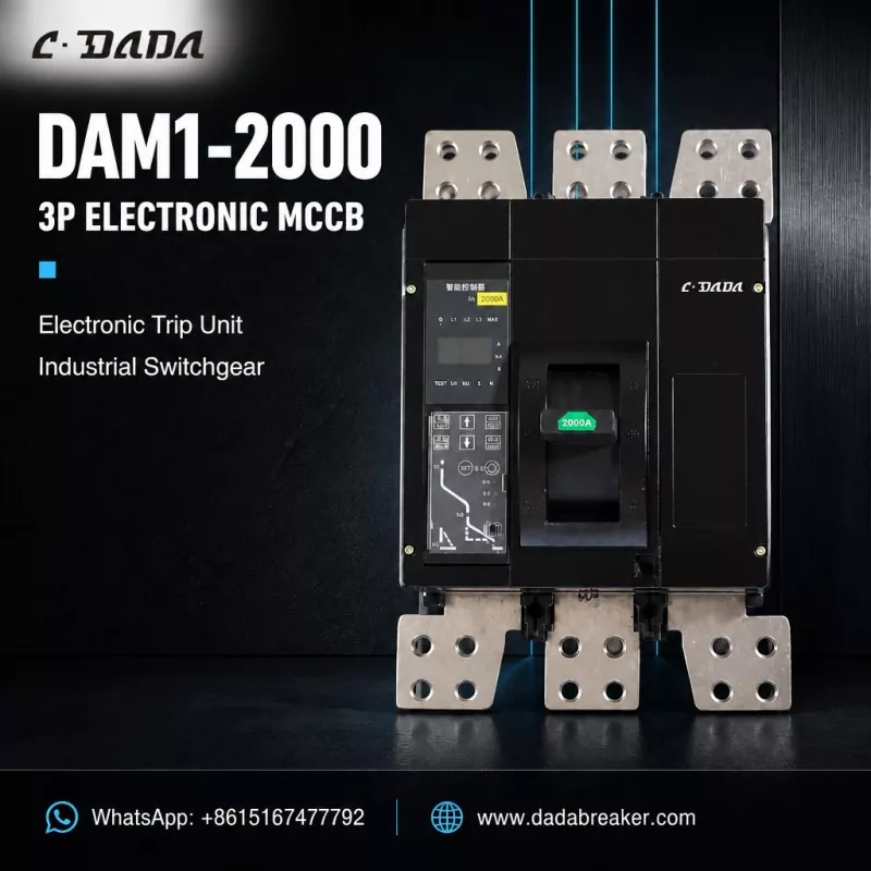 DAM1-2000 3P MCCB Elektronîkî ji bo Veguheztina Pîşesaziyê | C·DADA Elektrîk